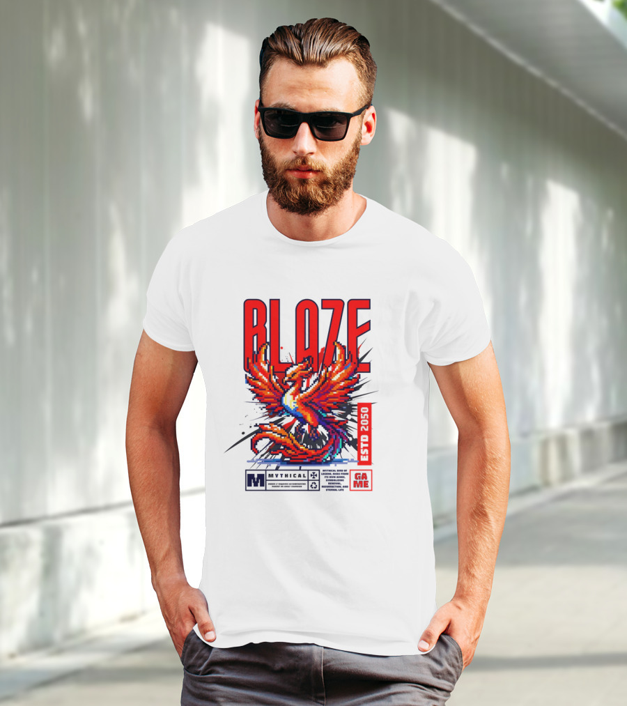 BLAZE Phoenix ESTD 2050 MYTHICAL GAME T-Shirt