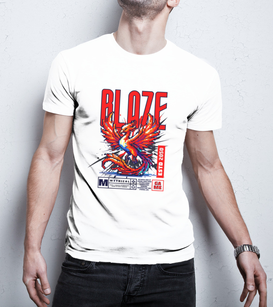 BLAZE Phoenix ESTD 2050 MYTHICAL GAME T-Shirt
