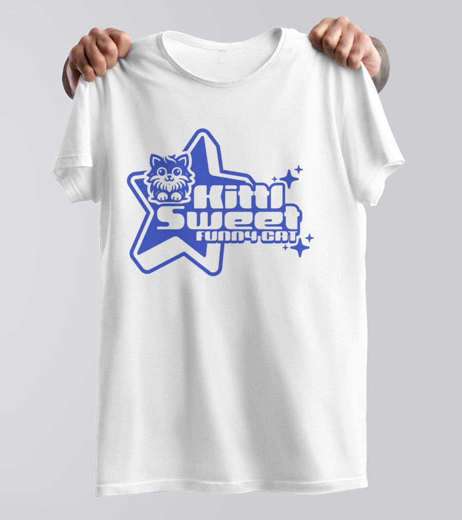 Kitti Sweet Funny Y2K Cat Star T-Shirt