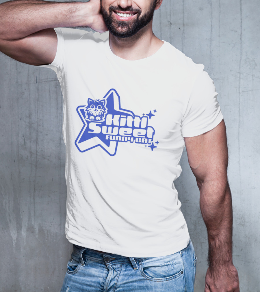 Kitti Sweet Funny Y2K Cat Star T-Shirt