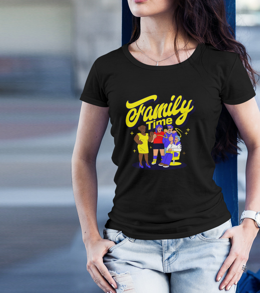 Family Time Lively Group Hug Together T-Shirt