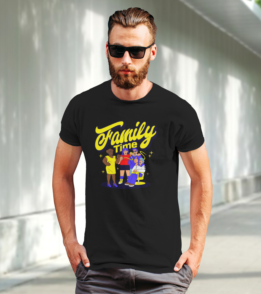 Family Time Lively Group Hug Together T-Shirt