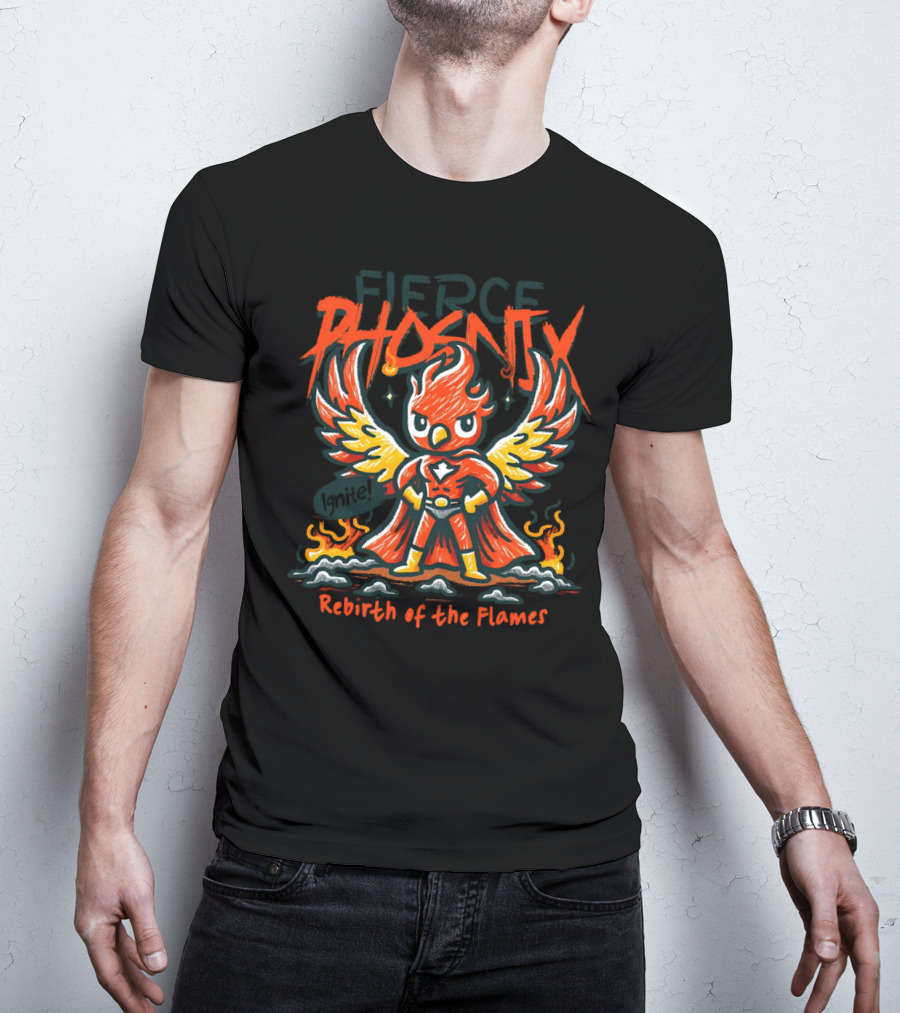 Fierce Phoenix Rebirth Of The Flames T-Shirt