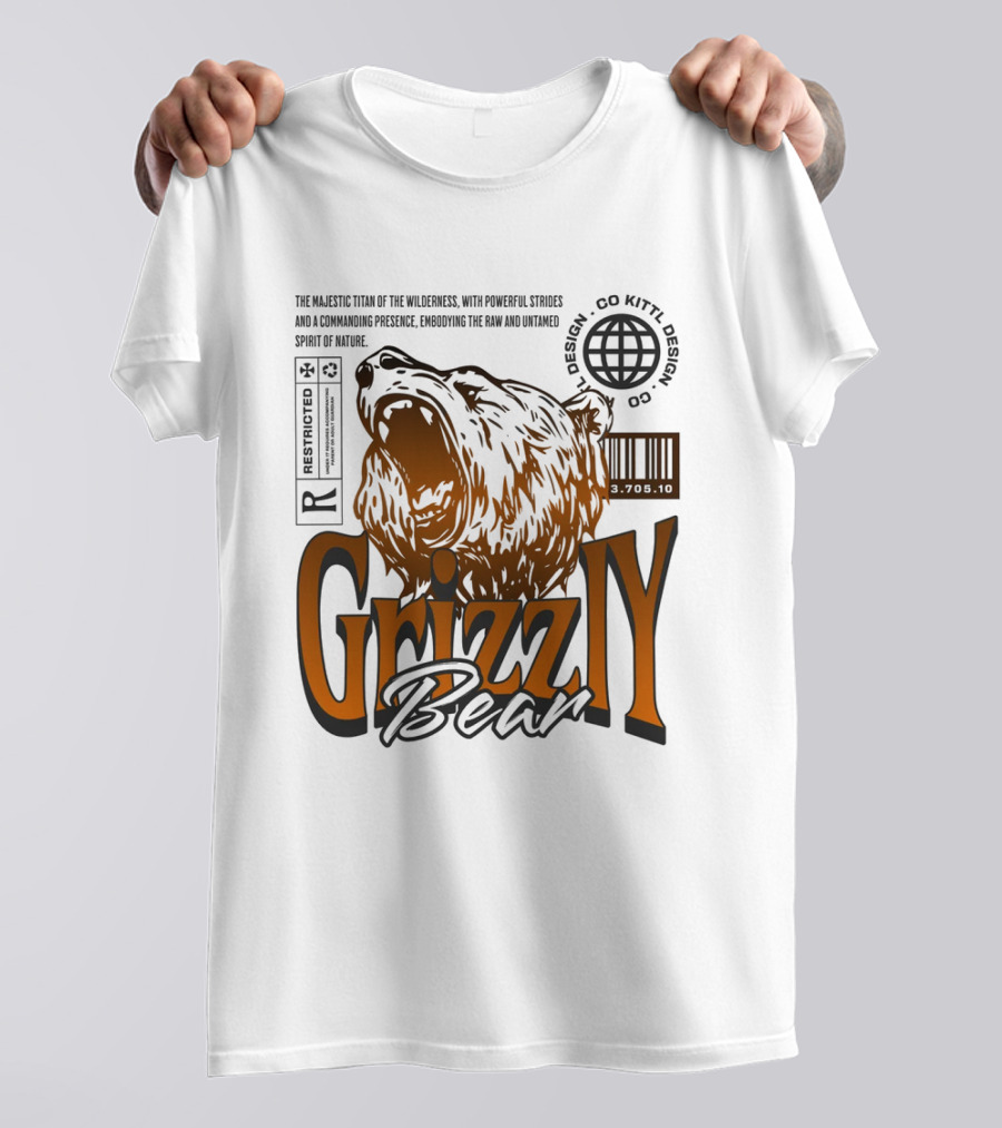 Grizzly The Majestic Titan Of The Wilderness Untamed Spirit T-Shirt