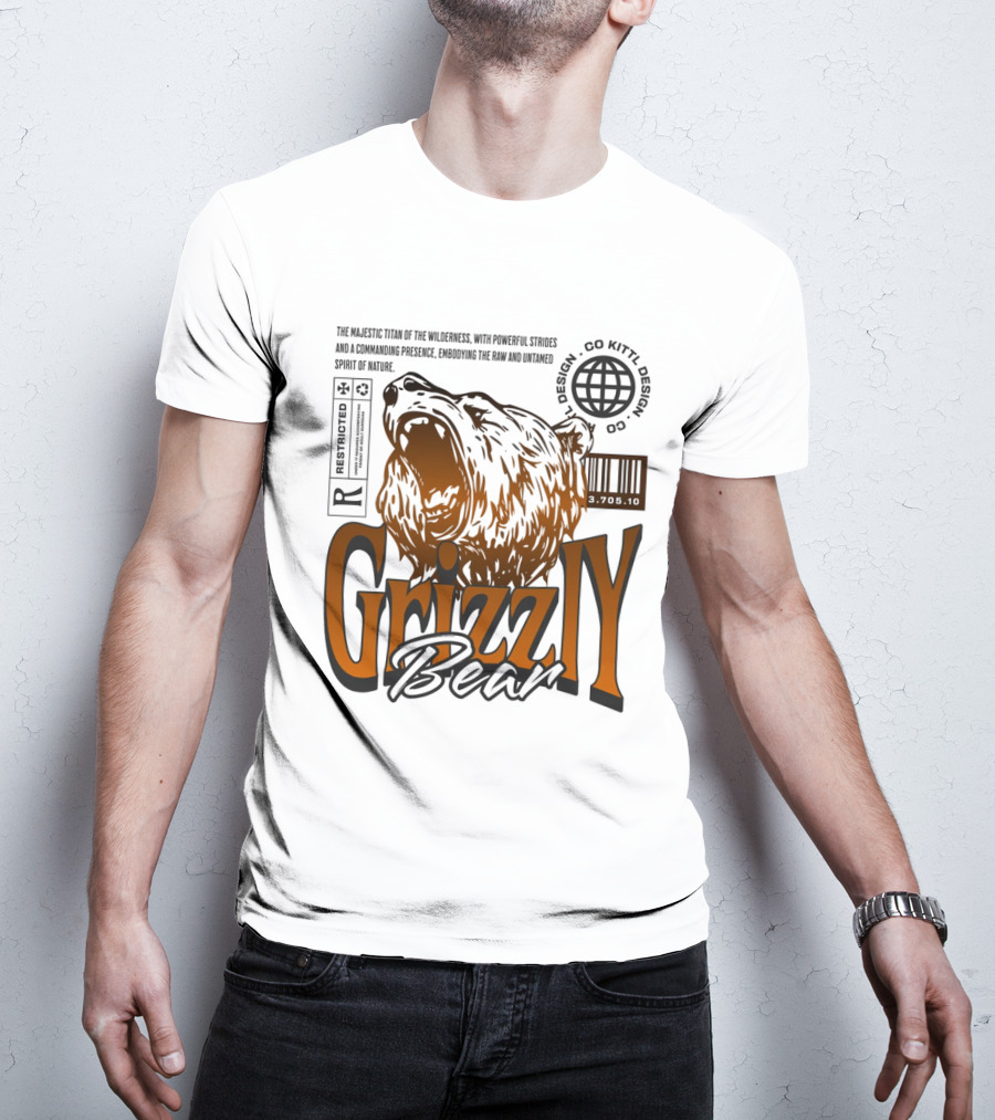 Grizzly The Majestic Titan Of The Wilderness Untamed Spirit T-Shirt