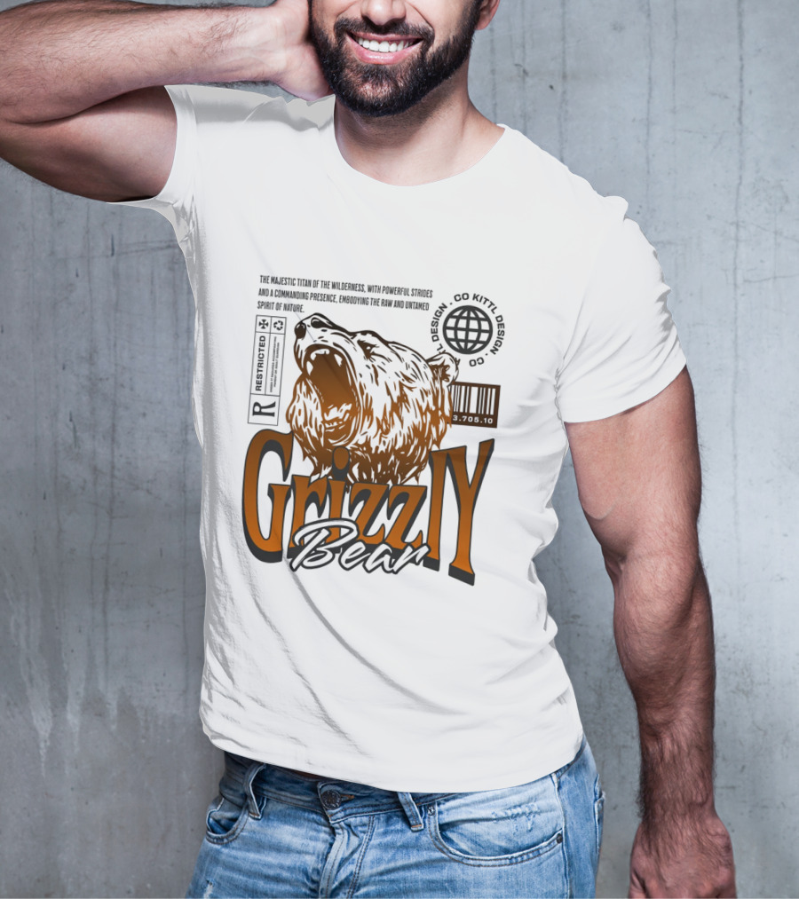 Grizzly The Majestic Titan Of The Wilderness Untamed Spirit T-Shirt