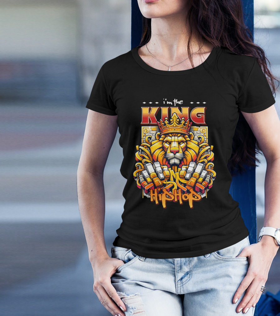 I'm The King Hip Hop Lion With Crown And Fists T-Shirt