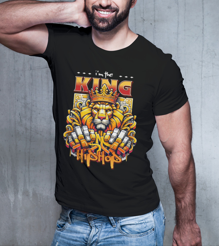 I'm The King Hip Hop Lion With Crown And Fists T-Shirt