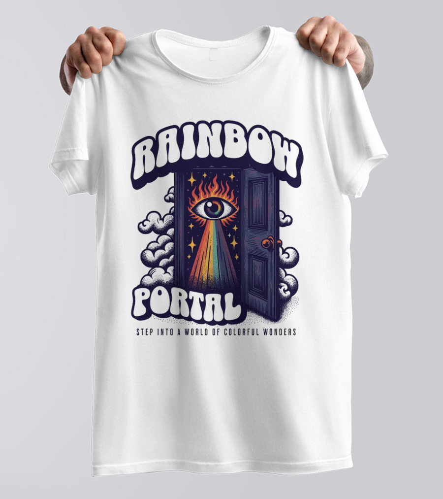 Rainbow Portal Step Into A World Of Colorful Wonders T-Shirt