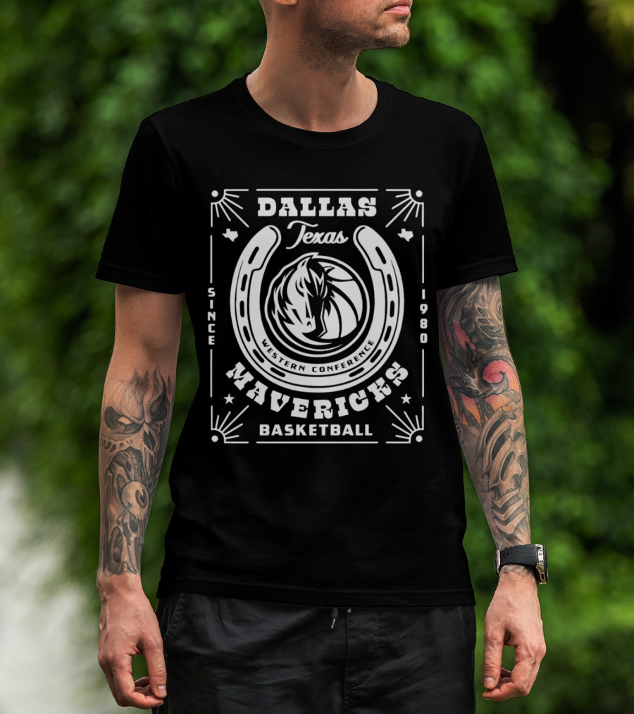 Dallas Texas Mavericks Western Conference Basketball Since 1980 T-Shirt