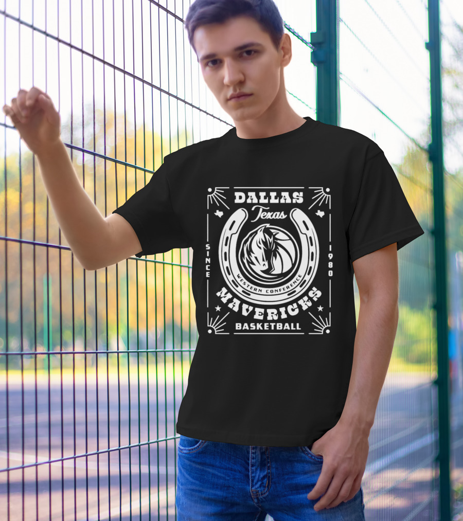 Dallas Texas Mavericks Western Conference Basketball Since 1980 T-Shirt