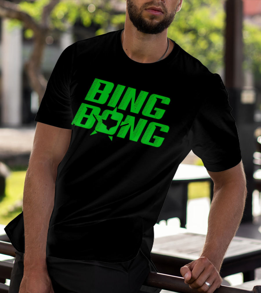 Dallas Stars Bing Bong Sports Text Logo Star Emblem T-Shirt