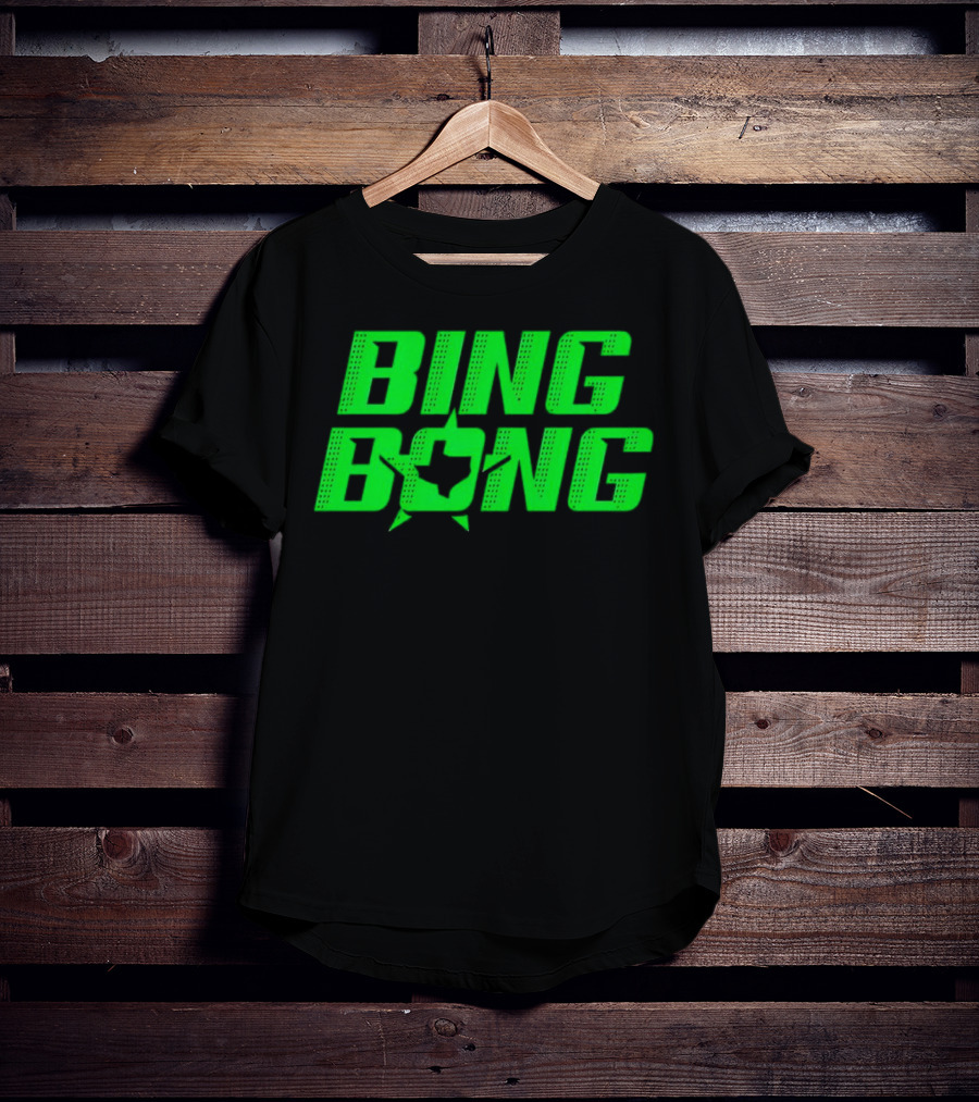 Dallas Stars Bing Bong Sports Text Logo Star Emblem T-Shirt