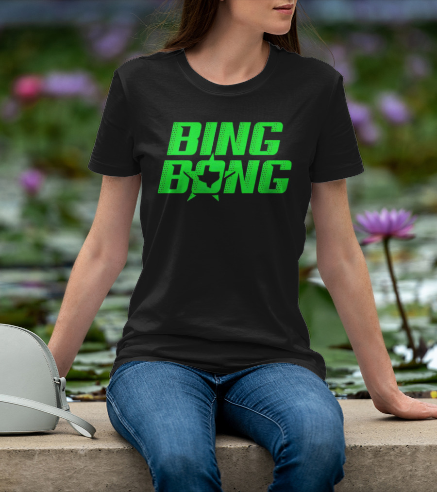 Dallas Stars Bing Bong Sports Text Logo Star Emblem T-Shirt