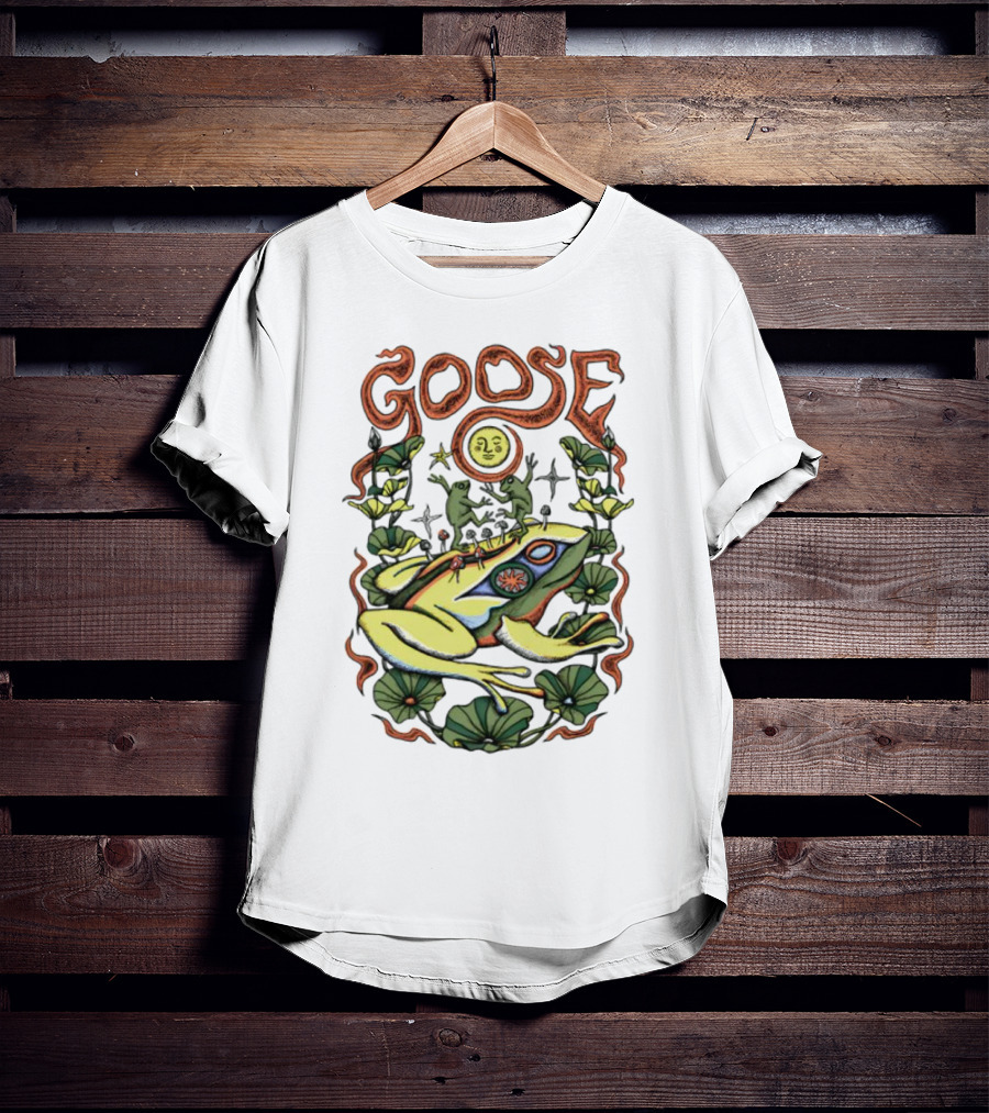 Goose The Band Frog Sun Nature Motif T-Shirt