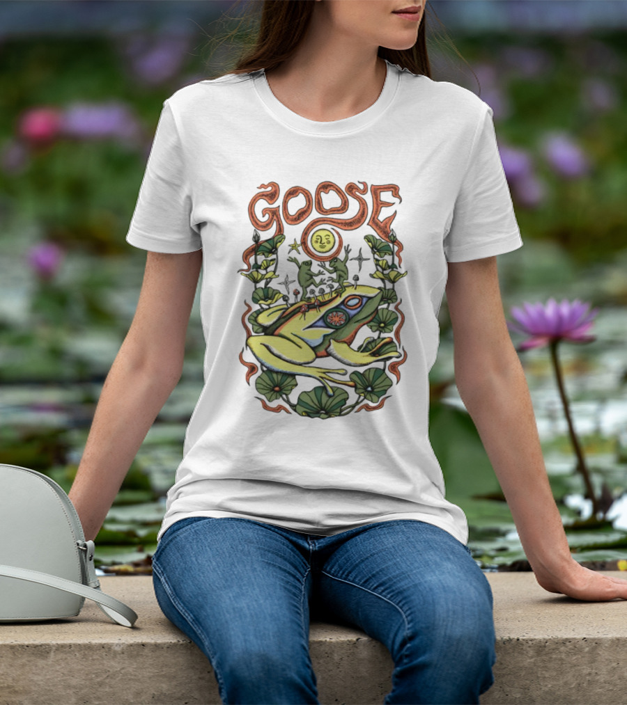Goose The Band Frog Sun Nature Motif T-Shirt
