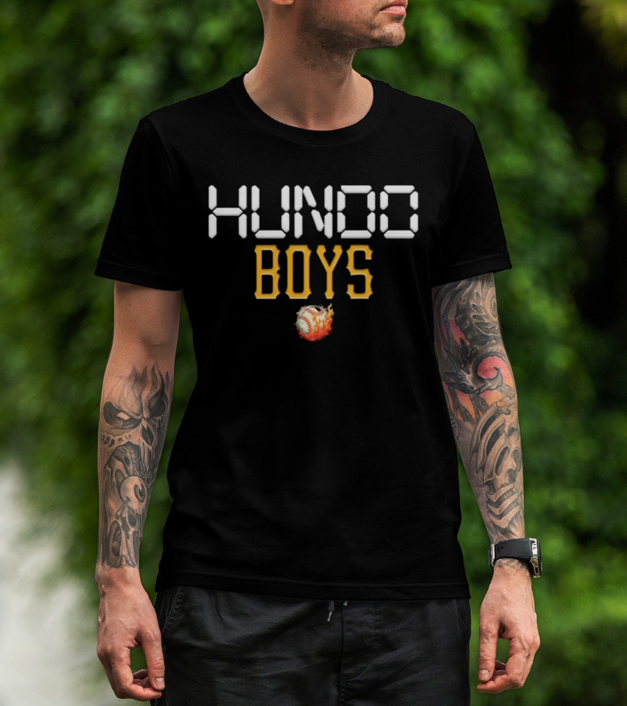 Hundo Boys Baseball Flame T-Shirt
