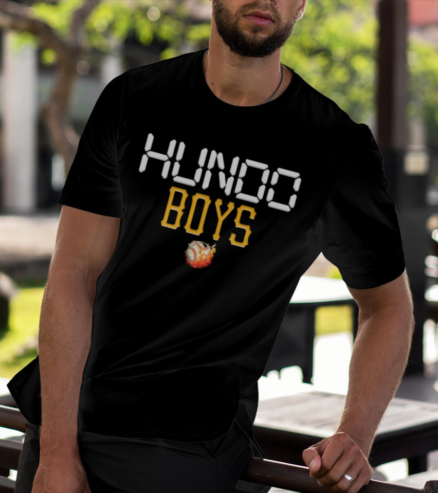 Hundo Boys Baseball Flame T-Shirt