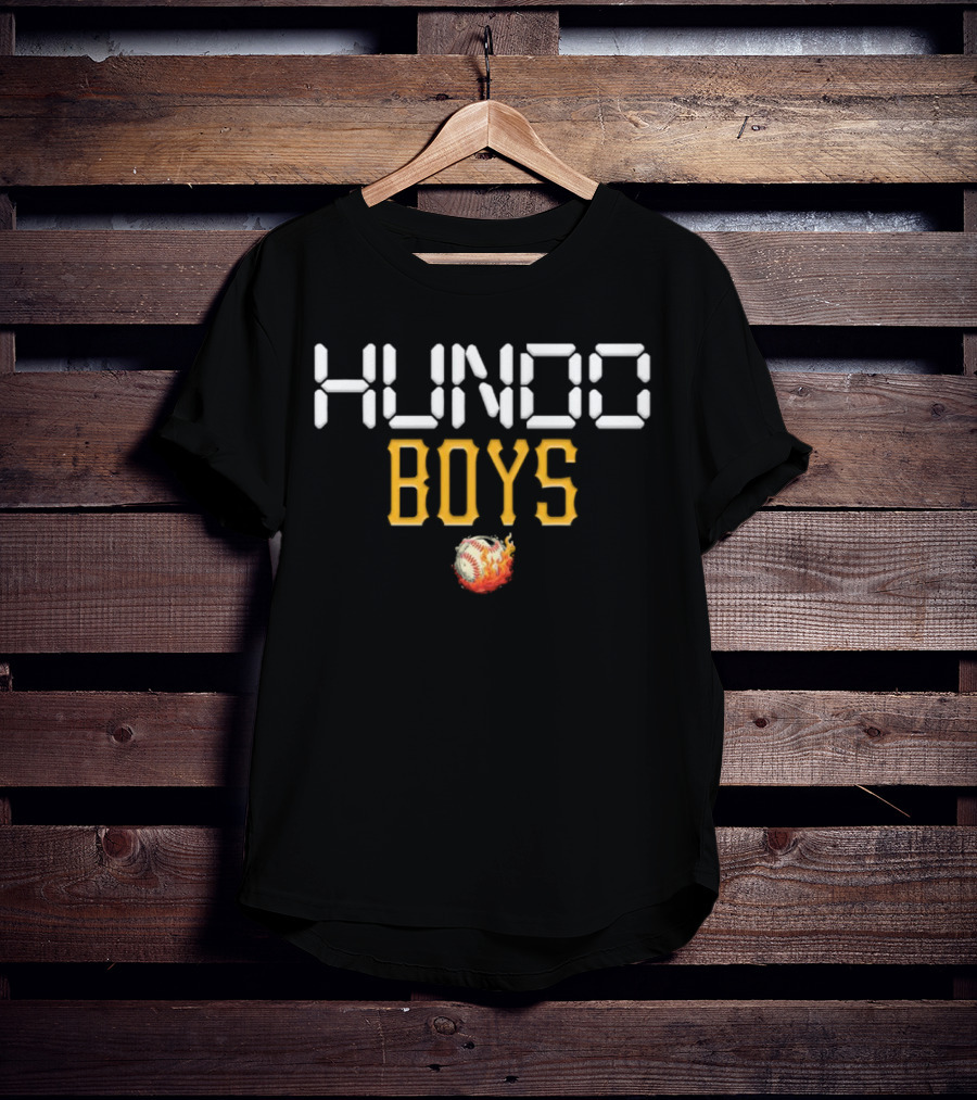 Hundo Boys Baseball Flame T-Shirt