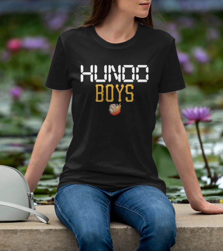 Hundo Boys Baseball Flame T-Shirt