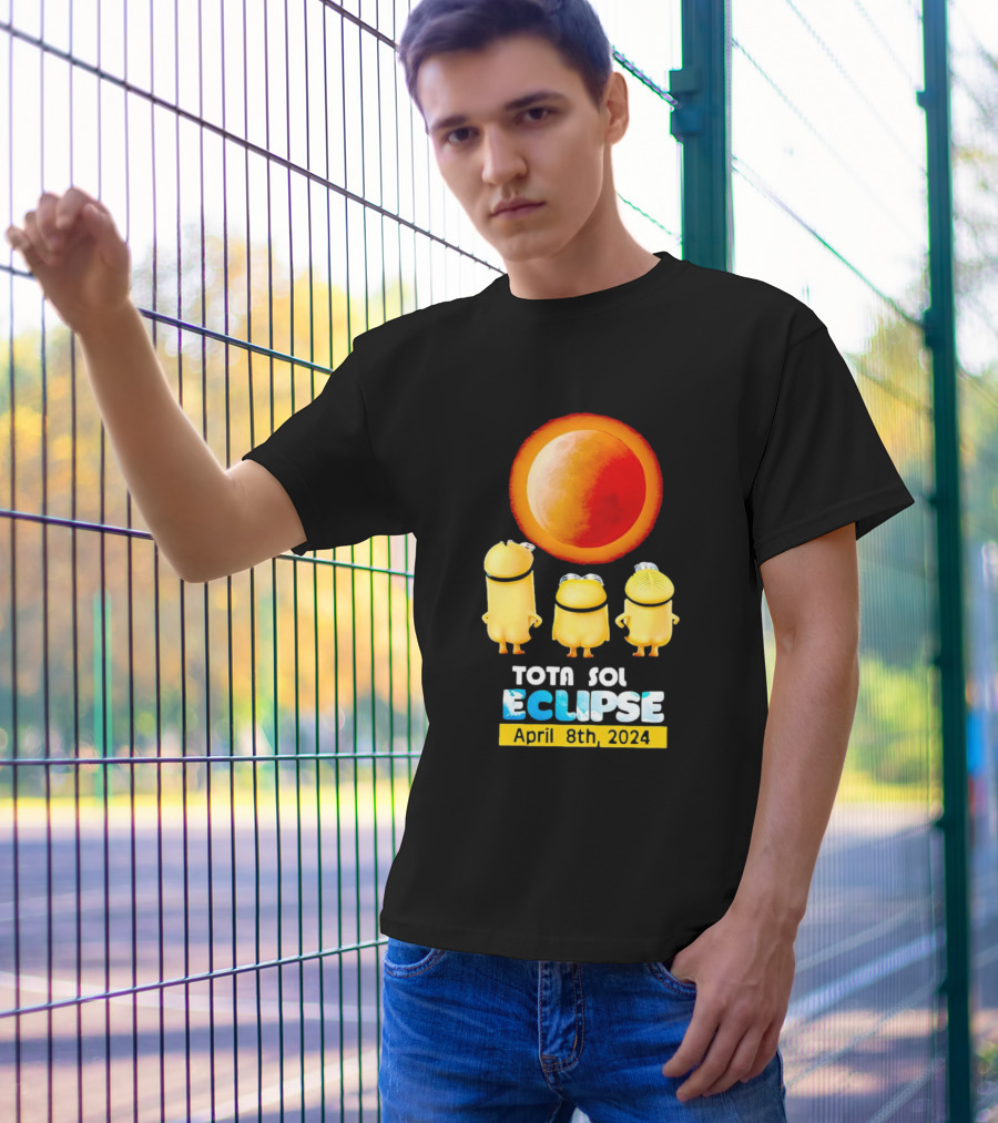 Minion Total Solar Eclipse Tota Sol Eclipse April 8th T-Shirt
