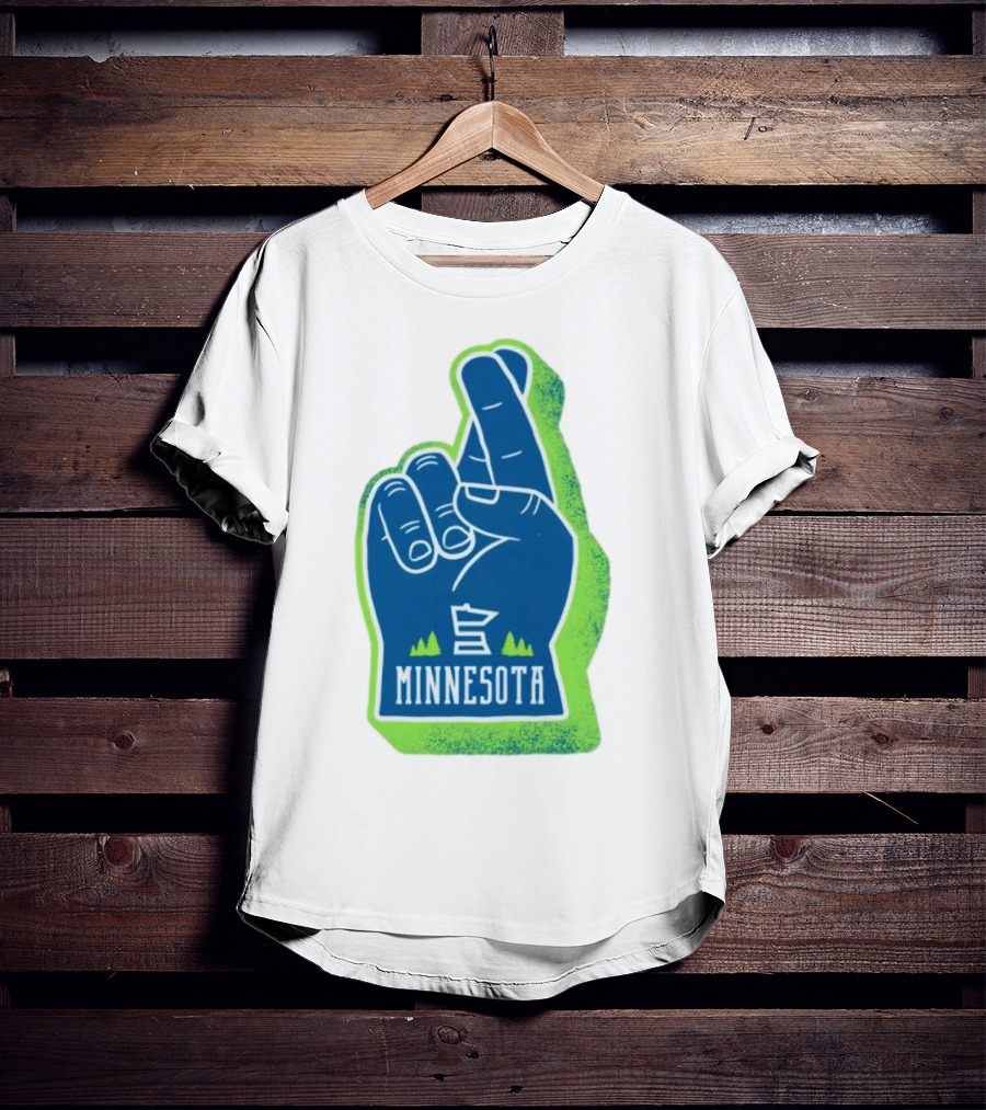 Minnesota Timberwolves Fingers Crossing Foam Hand T-Shirt