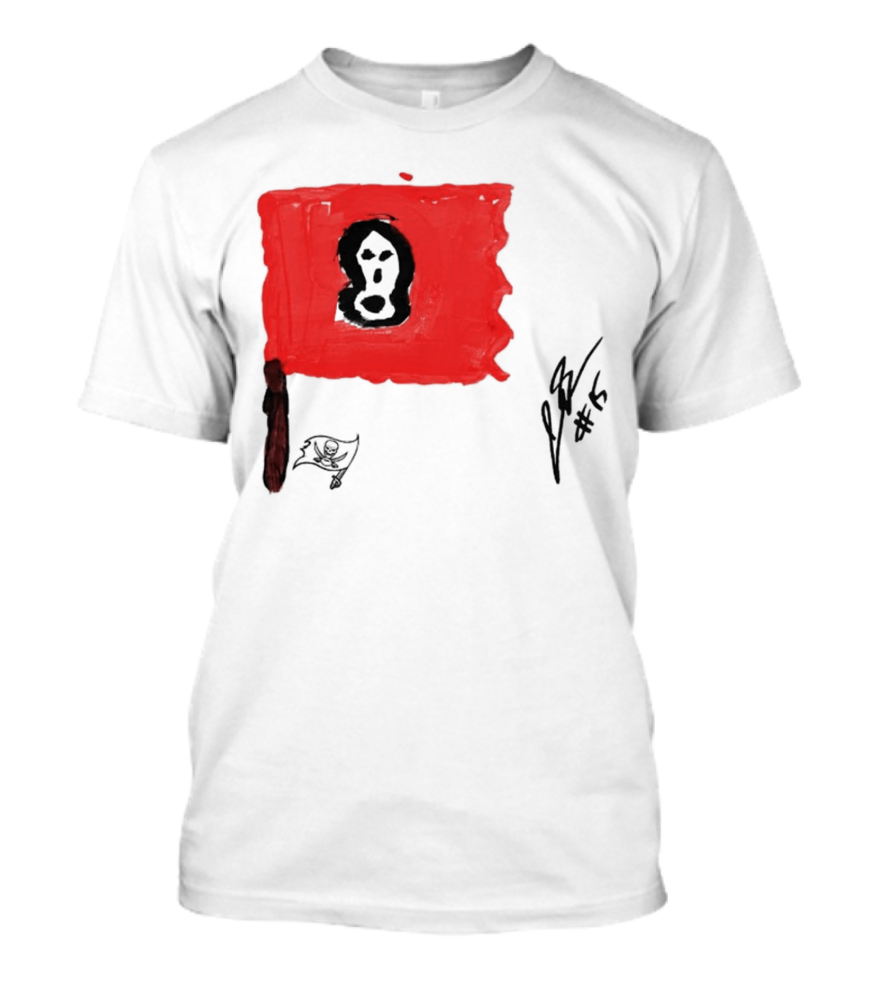 Rookies Paint Tampa Bay Buccaneers Flag Artwork #15 T-Shirt