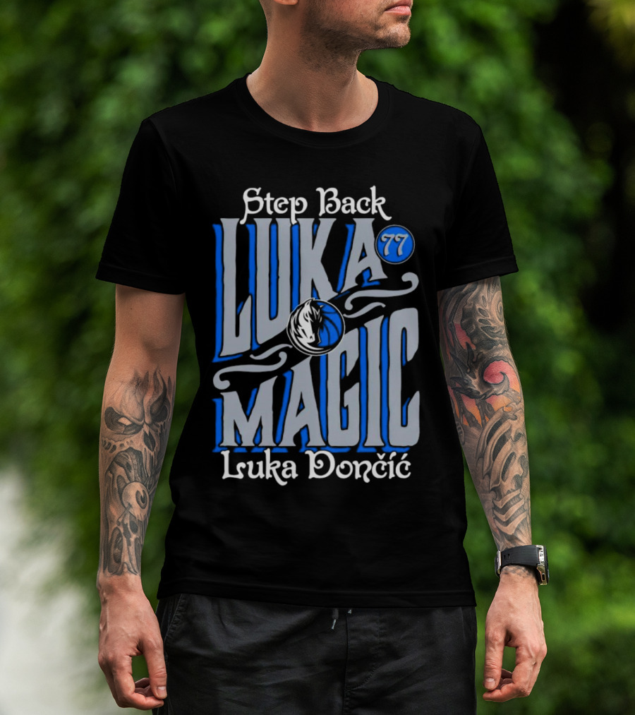 Step Back Luka Magic 77 Luka Dončić Dallas Mavericks T-Shirt