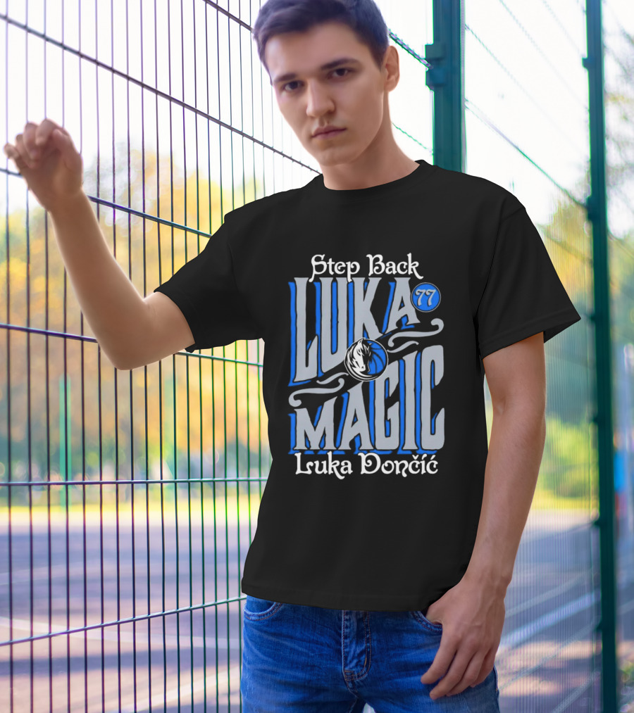 Step Back Luka Magic 77 Luka Dončić Dallas Mavericks T-Shirt