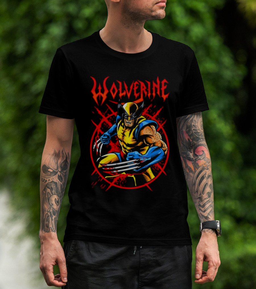 Wolverine Fierce Claws Violent Stance T-Shirt