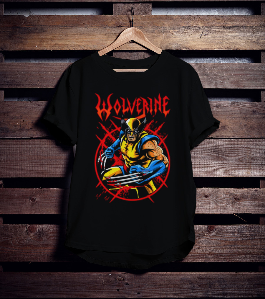 Wolverine Fierce Claws Violent Stance T-Shirt