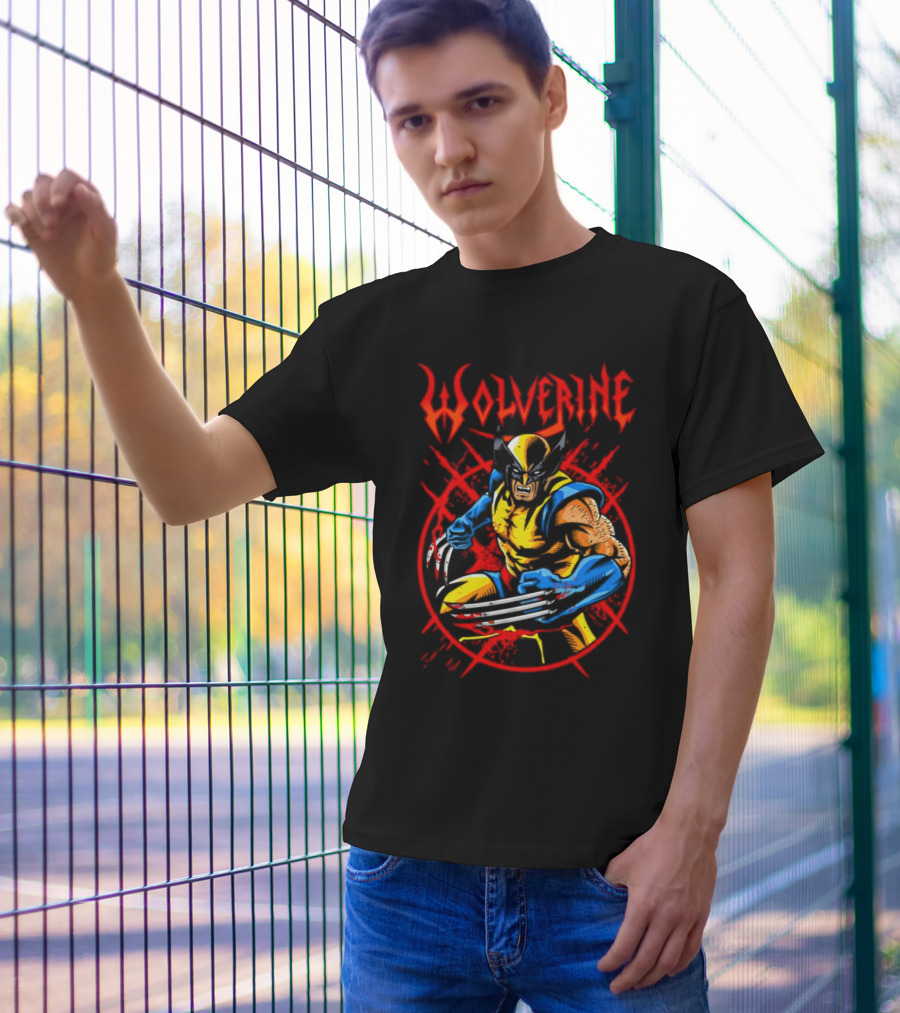Wolverine Fierce Claws Violent Stance T-Shirt