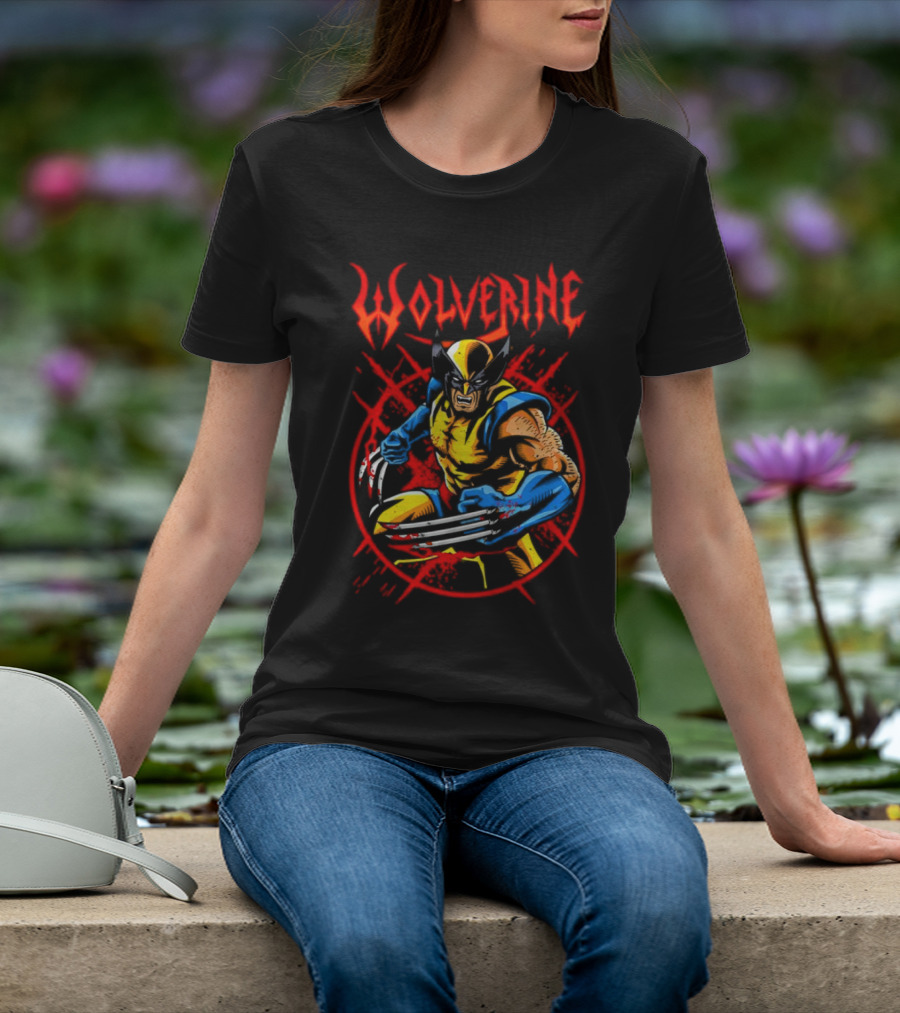 Wolverine Fierce Claws Violent Stance T-Shirt