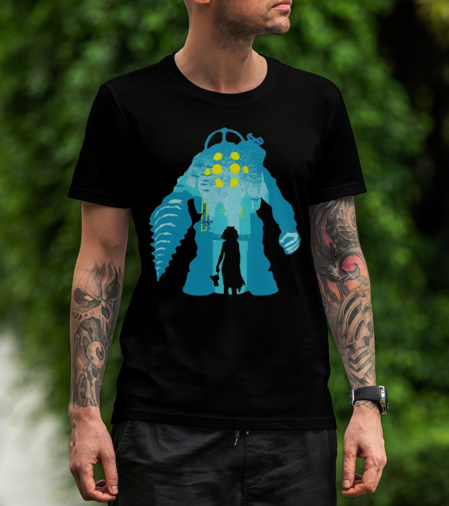 Big Daddy And Little Sister BioShock Underwater Adventure T-Shirt