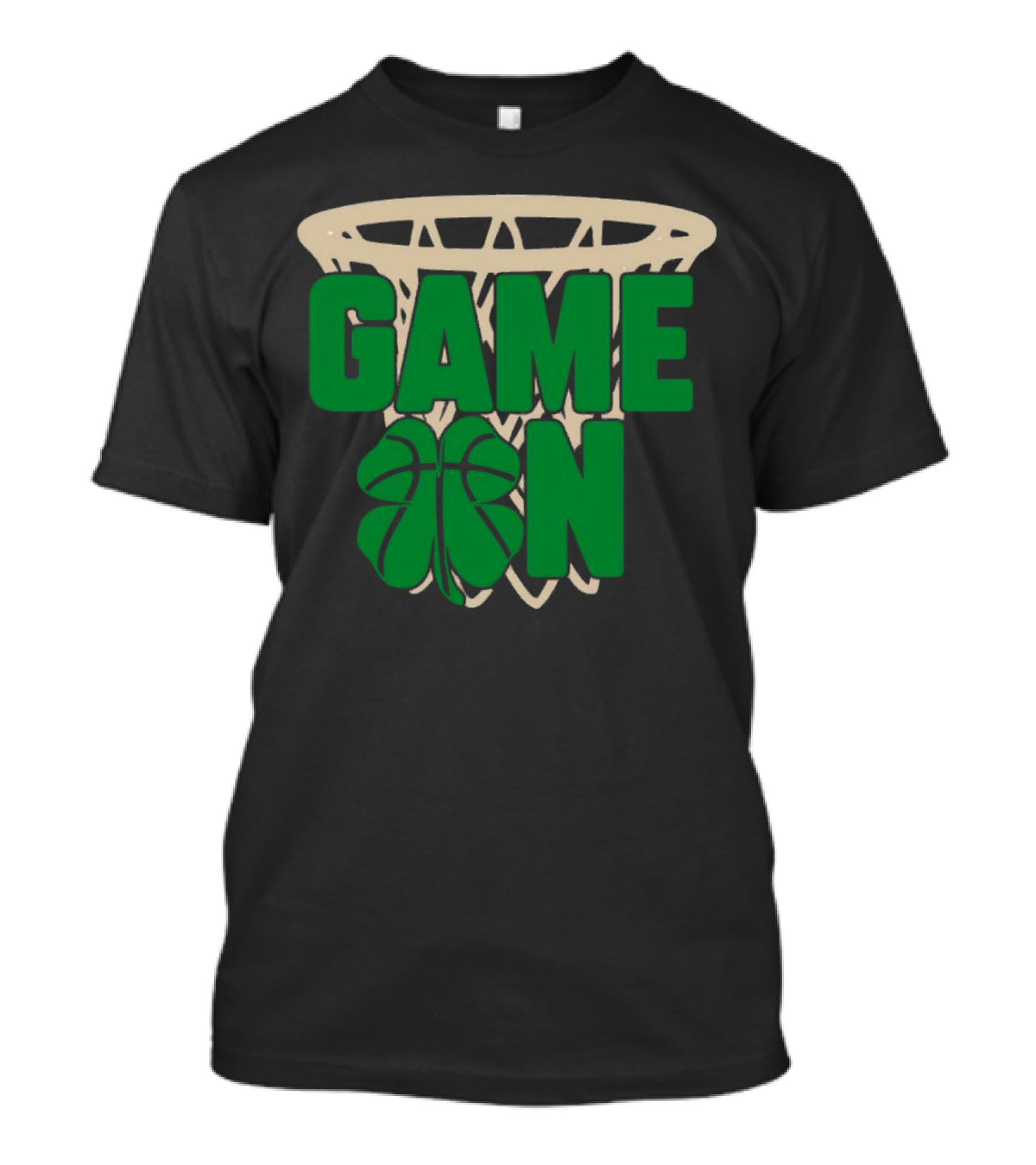 Boston Celtics Game On Basketball Net Clover T-Shirt