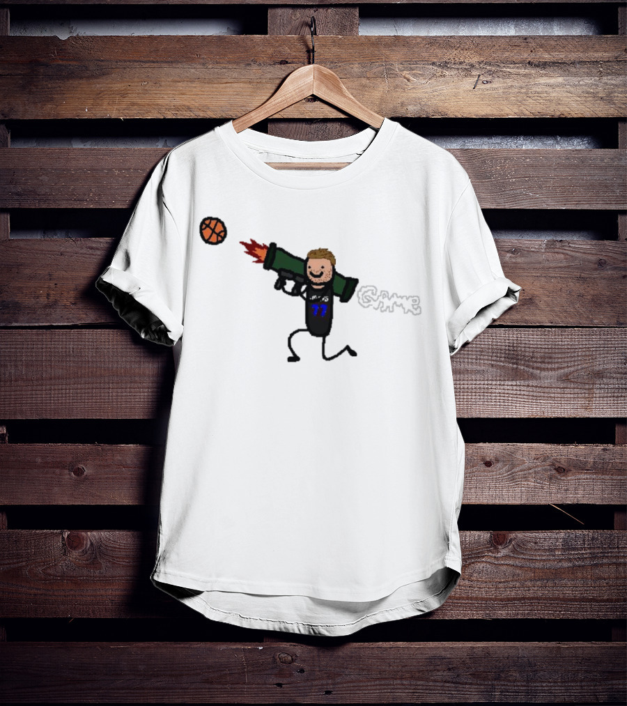 Dallas Mavericks Luka Doncic Bazooka Doncic Cartoon Basketball Action T-Shirt