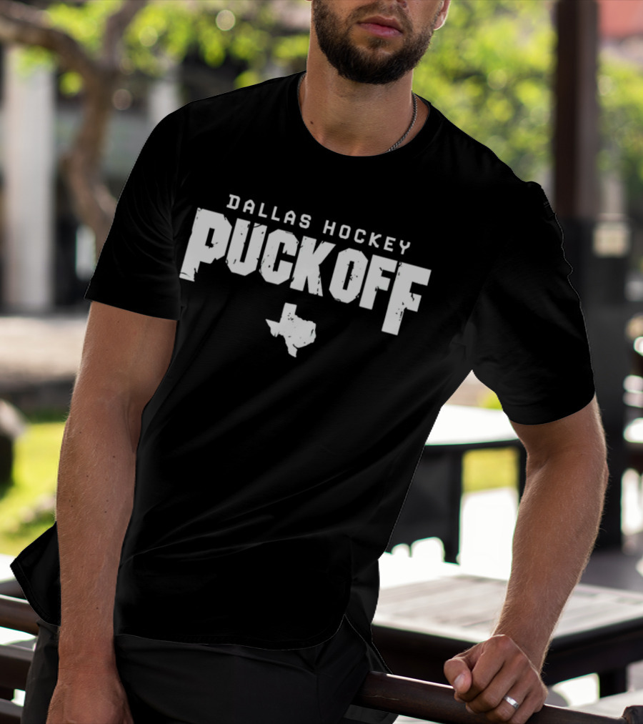 Dallas Hockey Puck Off Texas T-Shirt