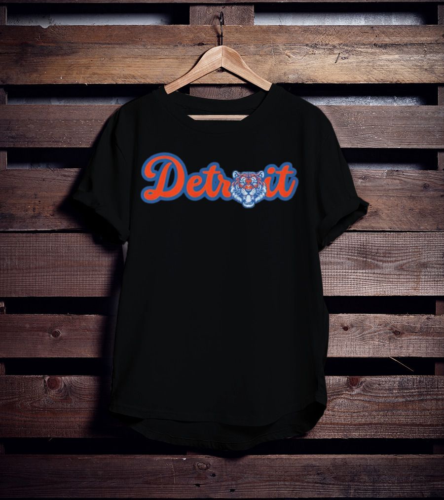 Detroit Tigers MLB Team Vintage Tiger Face T-Shirt