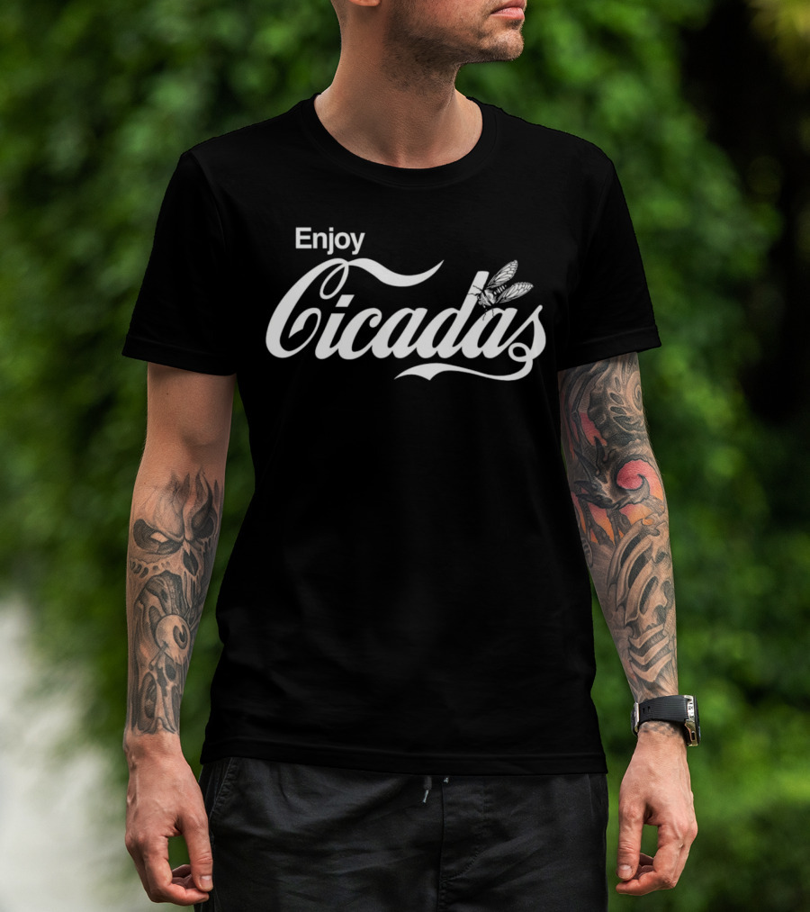 Enjoy Cicadas Vintage Script Style With Cicada T-Shirt