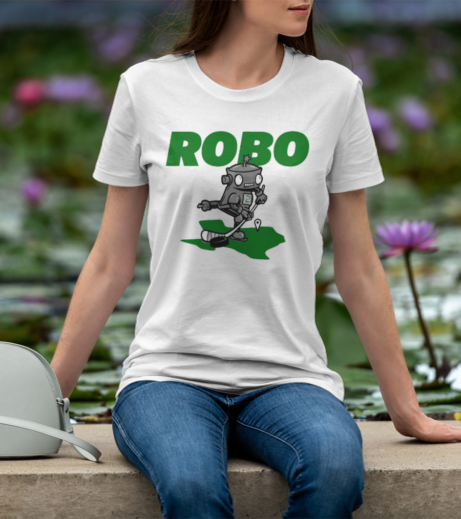 Robo Robot Playing Hockey T-Shirt