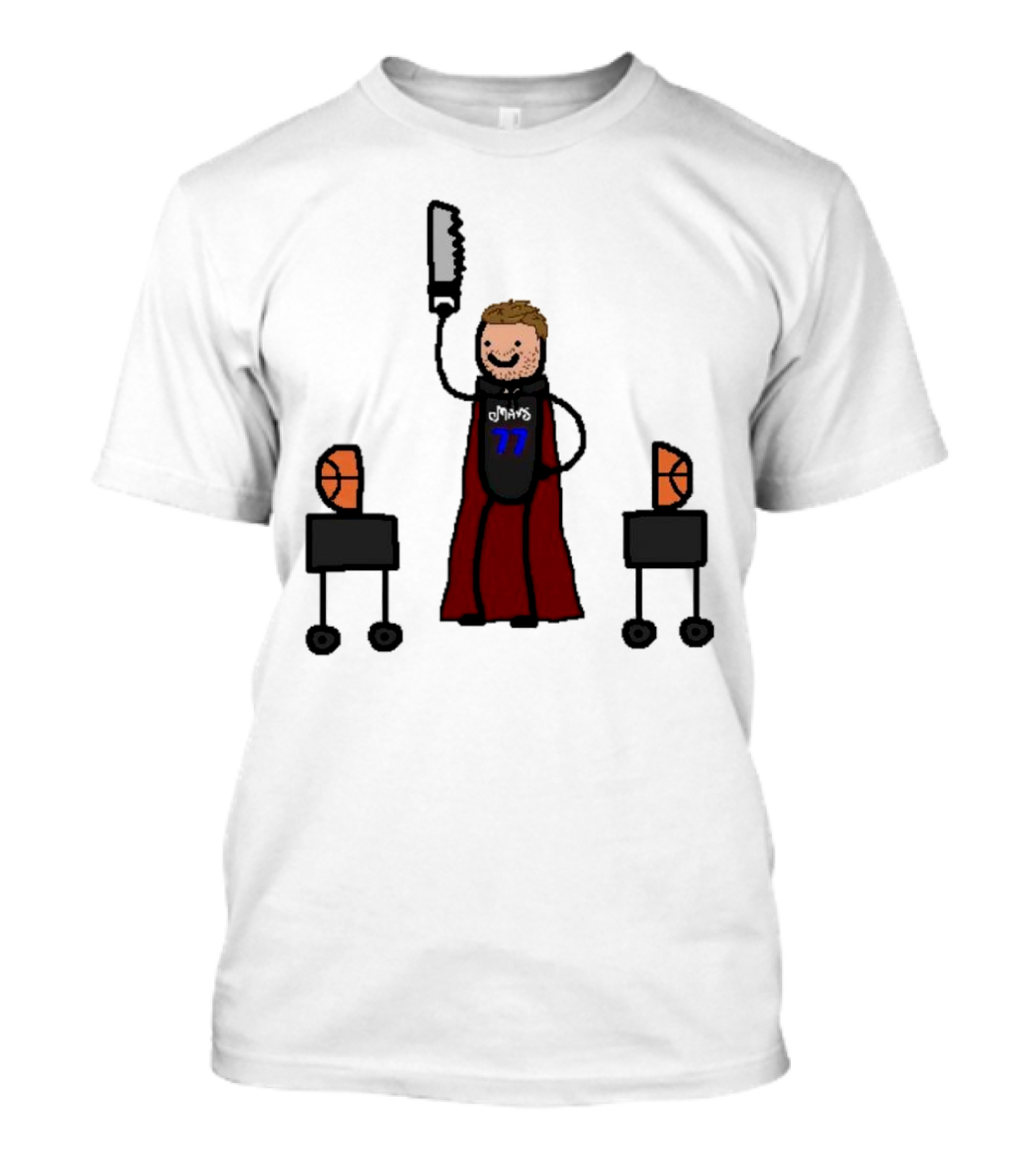 Luka Doncic Dallas Mavericks Luka Magic Basketball Hero With Cape And Saw T-Shirt