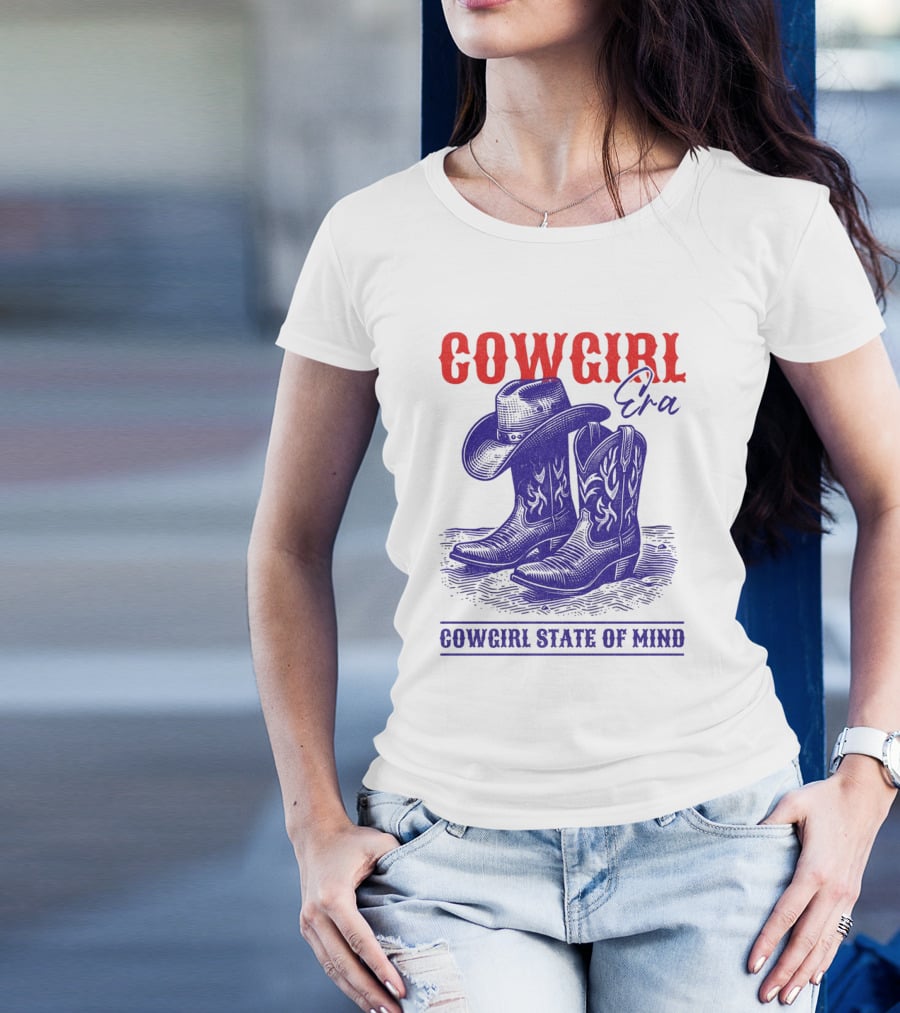 Cowgirl Era Cowgirl State Of Mind Vintage T-Shirt