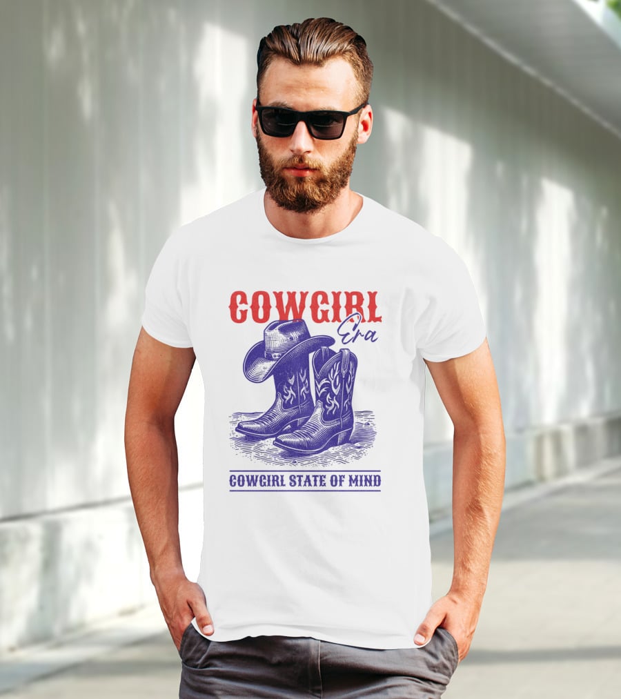 Cowgirl Era Cowgirl State Of Mind Vintage T-Shirt
