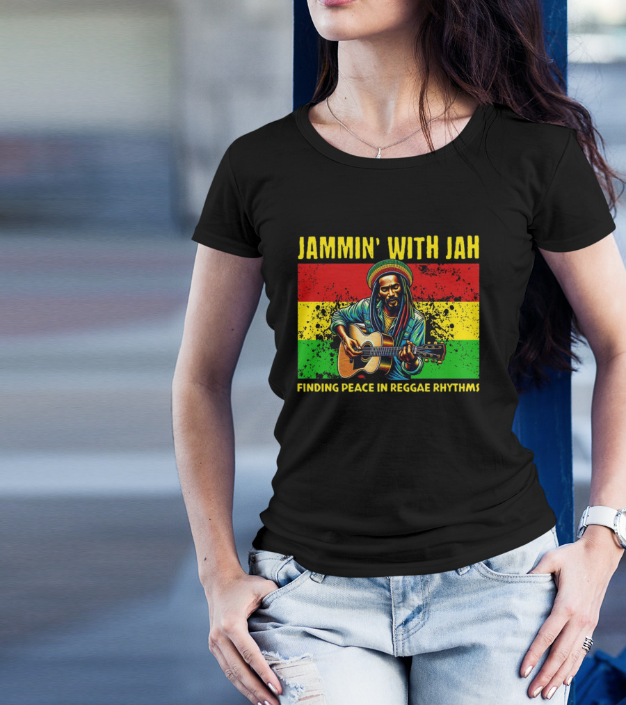 JAMMIN' WITH JAH FINDING PEACE IN REGGAE RHYTHMS T-Shirt
