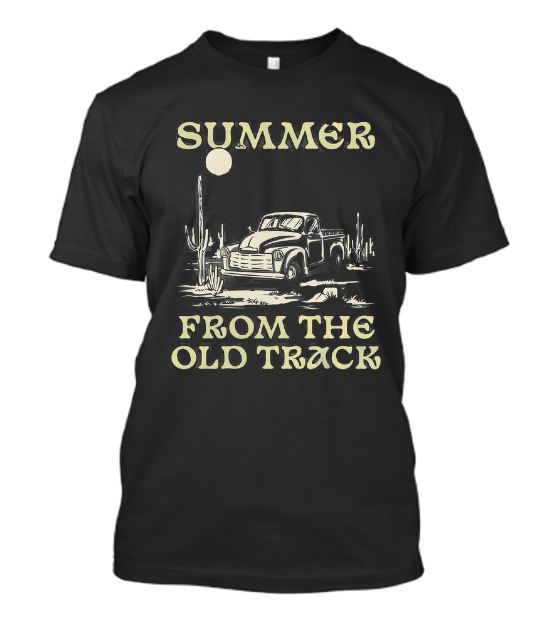 SUMMER FROM THE OLD TRACK Desert Adventure Truck Cactus Scene T-Shirt