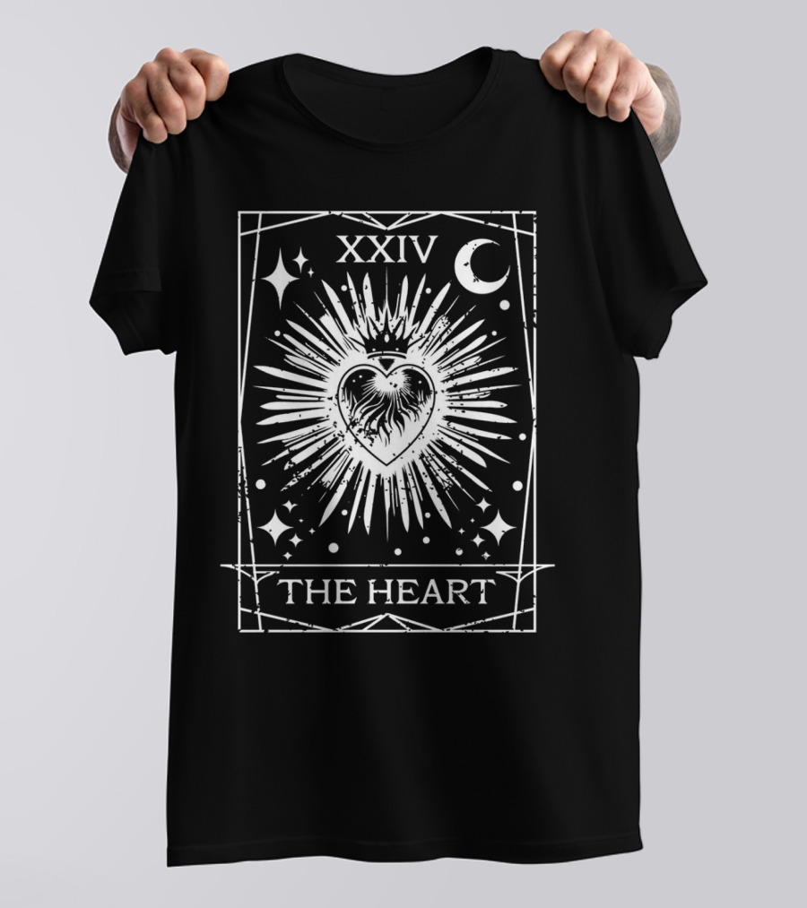 XXIV The Heart Tarot Card Celestial T-Shirt