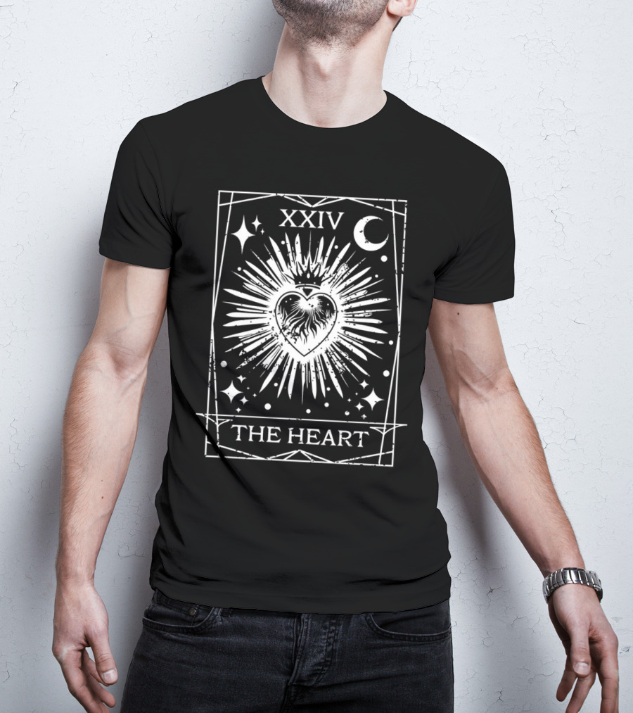 XXIV The Heart Tarot Card Celestial T-Shirt