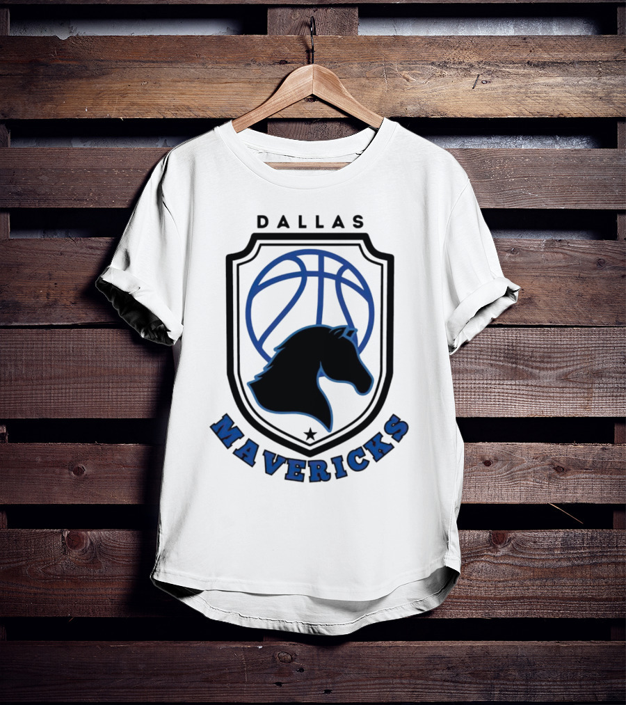 Dallas Mavericks Vintage NBA Basketball Logo Horse Emblem T-Shirt