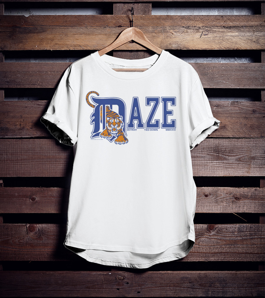 Daze Detroit Tiger Tied Down MMXXIV T-Shirt