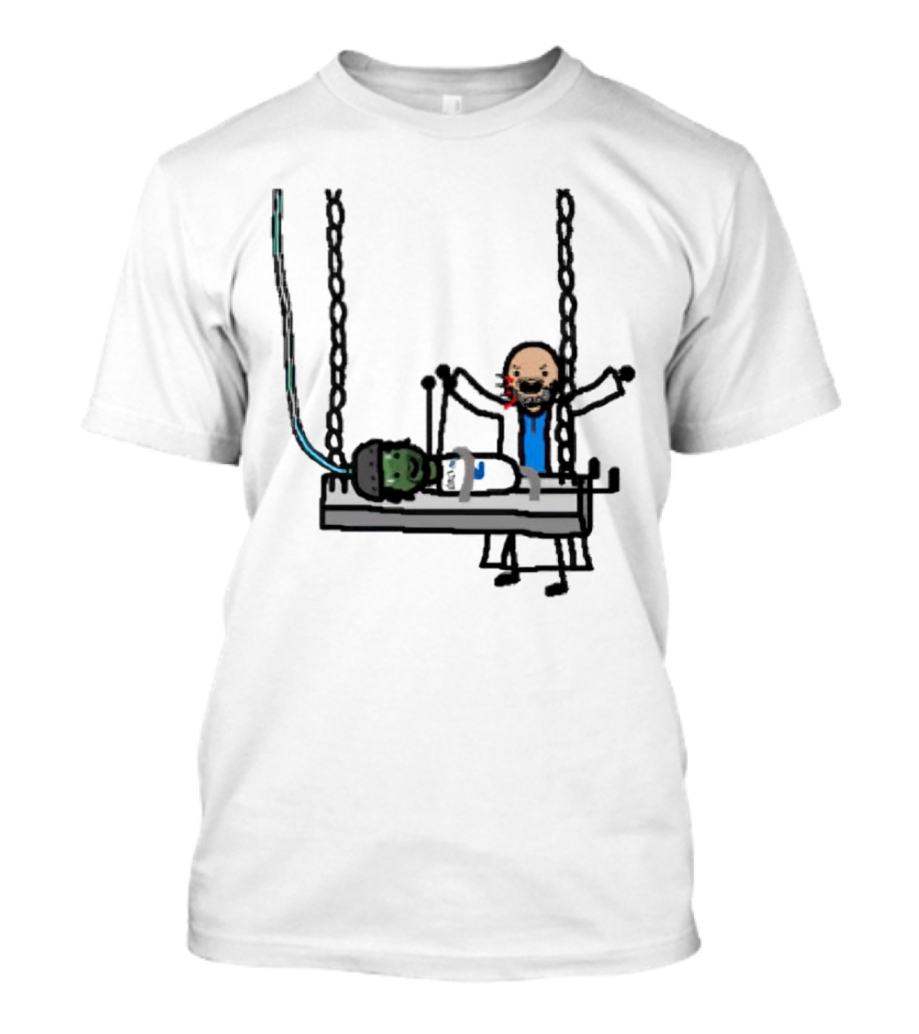 Dereck Its A Live-Ly Frankenstein Doctor With Green Zombie On Medical Table T-Shirt